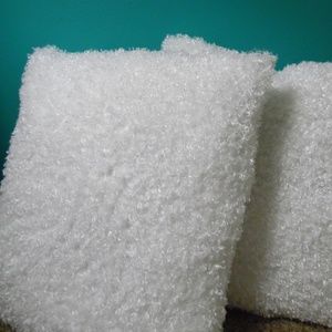 White Faux Fur Throw Pillows